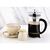 Olympia Contemporary Glass Cafetiere 6 Cup Stainless Steel