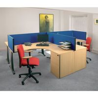 BusyScreen® classic clamp on desk partition screens - Standard desk screens - blue