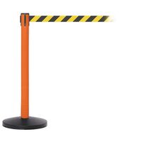 Retractable industrial safety belt barrier