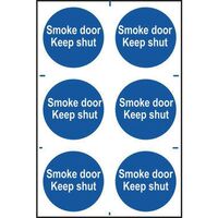 Smoke Door Keep Shut Sign