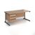 Essential office rectangular desk with cantilever leg and fixed pedestals
