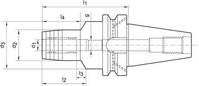 Hydrodehn-Spannfutter JIS6339ADB 16x90mm BT40 WTE