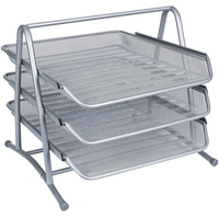 Q-CONNECT 3 TIER LETTER TRAY SILVER