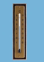 Termometro per ambiente Tipo Acero scala su fondo dorato