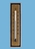 Kamerthermometers type Ahorn mahonie schaalverdeling op goudkleurige achtergrond