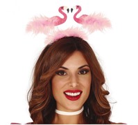 Diadema de 2 Flamencos con Plumas Universal Mujer