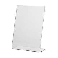 Tabletop Display / Menu Card Holder / L-Display "Classic" in Acrylic | 2 mm A4 portrait