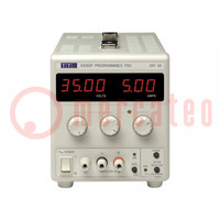 Power supply: programmable laboratory; Ch: 1; 0÷35VDC; 0÷5A; 100mV