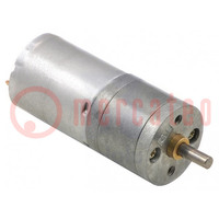 Motor: DC; with gearbox; HP; 6VDC; 6A; Shaft: D spring; 130rpm; 75: 1