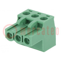 Pluggable terminal block; 5mm; ways: 3; straight; plug; female