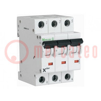 Installatieautomaat; 230/400VAC; Inom: 2A; Polen: 3; op DIN-rail