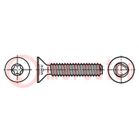 Schroef; 2,5x8; Kop: verzonken; Torx®; TX08; roestvrij staal A2