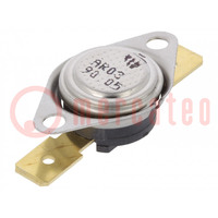 Sensor: thermostat; SPST-NC; 90°C; 16A; 250VAC; connectors 6,3mm