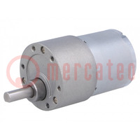 Motor: DC; with gearbox; 6÷12VDC; 5.5A; Shaft: D spring; 200rpm