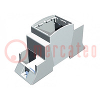 Enclosure: for DIN rail mounting; Y: 110mm; X: 36.3mm; Z: 62mm; grey