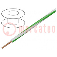Przewód; H05V-K,LgY; linka; Cu; 2,5mm2; PVC; biało-zielony; 50m