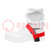 Talonera para calzado; ESD; 1uds; rojo; Fijación: velcro