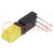 LED; dans un boîtier; jaune; Nb.de diodes: 2; 20mA; 100°; 25÷50mcd