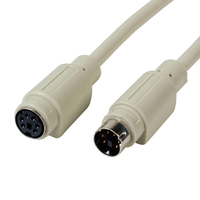 Videk 6 Pin Mini Din M to F PS2 Extension Cable 3Mtr