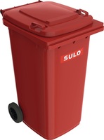 Müllgroßbehälter 240l HDPE rot fahrbar,n