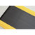 Arbeitsplatzmatte, Anti-Ermüdungsmatte, PVC, gerieft, schwarz/gelb, 90 x 150 cm