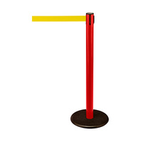 Absperrpfosten / Absperrständer „Guide 28” | czerwony żółty, zbliżony do Pantone 102 C 2300 mm