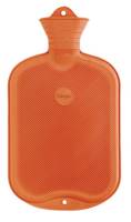 Detailbild - Wärmflasche aus Gummi, 2,0l SÄNGER, beidseitig mit Lamelle, orange