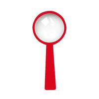 Artikelbild Magnifying glass with handle "Handle 4 x", standard-red