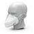 Masque respiratoire "CareOne" FFP2 NR D, kit de 10 pièces, blanc