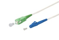 OpDAT Patchkabel SC-S APC/LC-S OS2, weiß, 0,5 m