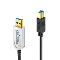 FiberX FX-I645-025 USB Kabel 25 m USB 3.2 Gen 2 (3.1 Gen 2) USB A USB B Schwarz