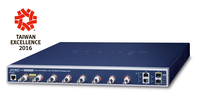 PLANET LRP-822CS switch di rete Gestito Gigabit Ethernet (10/100/1000) Supporto Power over Ethernet (PoE) 1U Blu