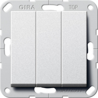 GIRA 284426 elektrische schakelaar 1P Aluminium