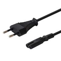 Savio CL-100 câble électrique Noir 1,8 m IEC Type E (3.4 mm, 3.1 mm) IEC C7