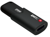 Emtec B120 Click Secure USB flash meghajtó 256 GB USB A típus 3.2 Gen 2 (3.1 Gen 2) Fekete