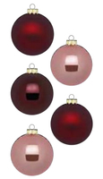 Inge‘s Christmas Decor Vintage Rose Kugel-Weihnachtsschmuck Pink, Rot