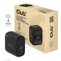 CLUB3D Travel Reisoplader PPS 65W GAN-technologie, enkele poort USB Type-C, Power Delivery (PD) 3.0-ondersteuning
