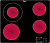 Whirlpool AKT 8130 NE főzőlap Fekete, Vörös Beépített Kerámia 4 zóna