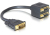 Alcasa DVI/2 x DVI, 0.2 m DVI-Kabel 0,2 m Schwarz