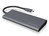 ICY BOX IB-DK4022-CPD Vezetékes USB 3.2 Gen 1 (3.1 Gen 1) Type-C Antracit, Fekete