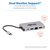 Tripp Lite U442-DOCK6-GY Estación de Conexión USB C, Doble Pantalla - 4K HDMI, VGA, USB 3.2 Gen 1, Hub USB A/C, GbE, Carga PD de 100W, Gris