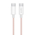 LogiLink USB 2.0 Type-C-Kabel, C/M zu C/M, Nylon-Ummantelung, 60W, rosa, 0,5 m
