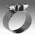 Spannbacken-Schelle Spannbandschelle, 1-teilig, W1verz., Bandbreite 9mm, Durchmesser 20, 100 Stück