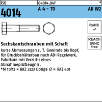 ISO 4014 A 4-70 M 10 x 150 AD-W7/2 A 4-70 VE=S