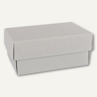 Buntbox Geschenkschachteln A7, Karton, 10.2 x 6.5 x 4.6 cm, 350g/m², hellgrau, 12er-Pack
