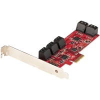 STARTECH PCI-E SATA kártya 10xPCI-E SATA (6Gbps) Low/Full Profile ASM1062 Non-Raid - PCI-E to SATA Converter/Adapter