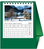NOVOS Tischkalender Helvetia 2025 501081 1M/1S dunkelgrün ML 11.5x14cm