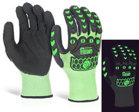 GLOVEZILLA GLOW IN THE DARK FOAM NITRILE GLOVE GREEN XXL