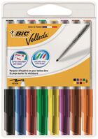 Bic Velleda 1741 Whiteboard Marker Bullet Tip 1.4mm Line Assorted Colour(Pack 8)