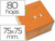 Bloc de Notas Adhesivas Quita y Pon Q-Connect 75X75 mm Naranja Neon 80 Hojas